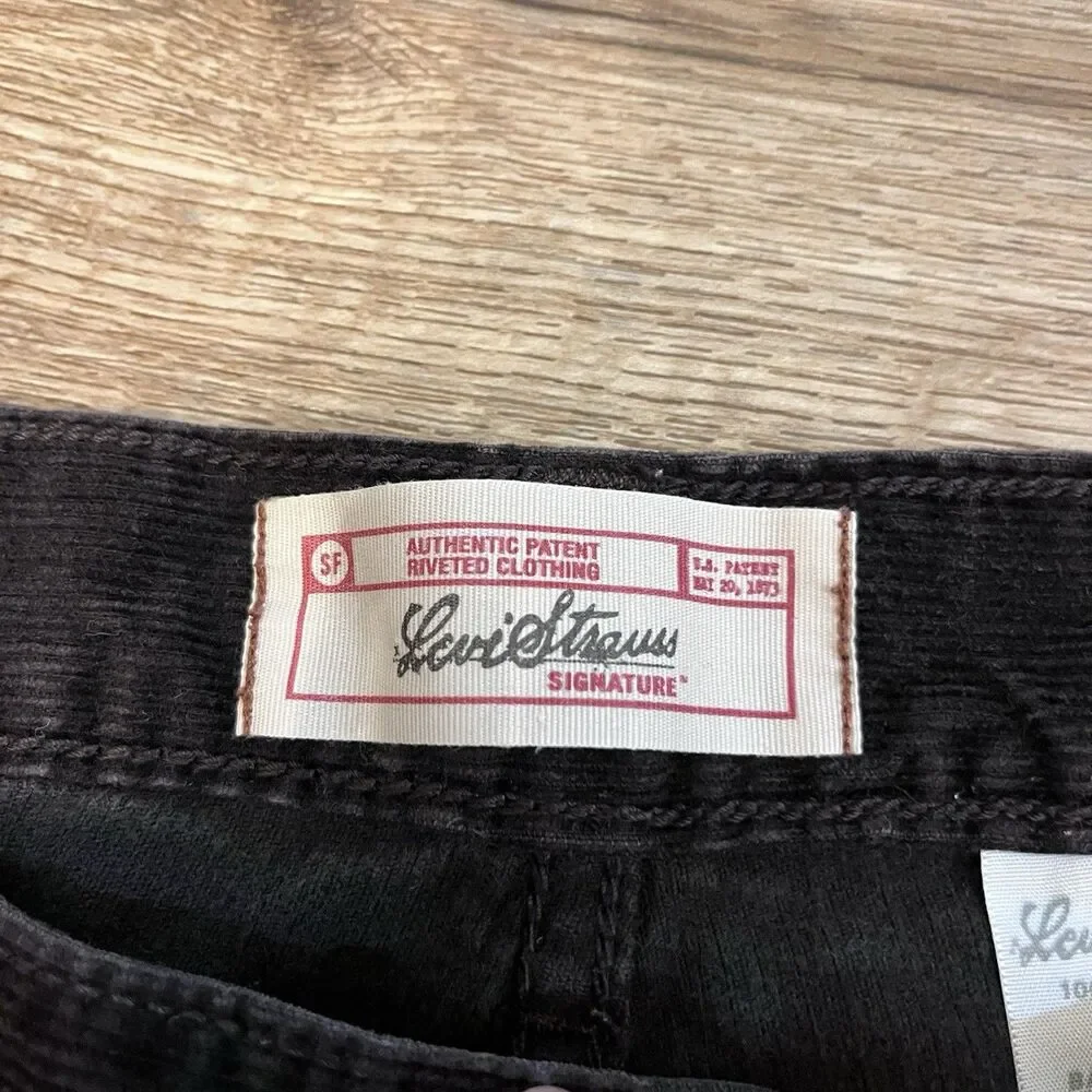 Y2K Levi Strauss Signature Straight Leg Dark Brown Corduroy Pants 36x34 (36x33)